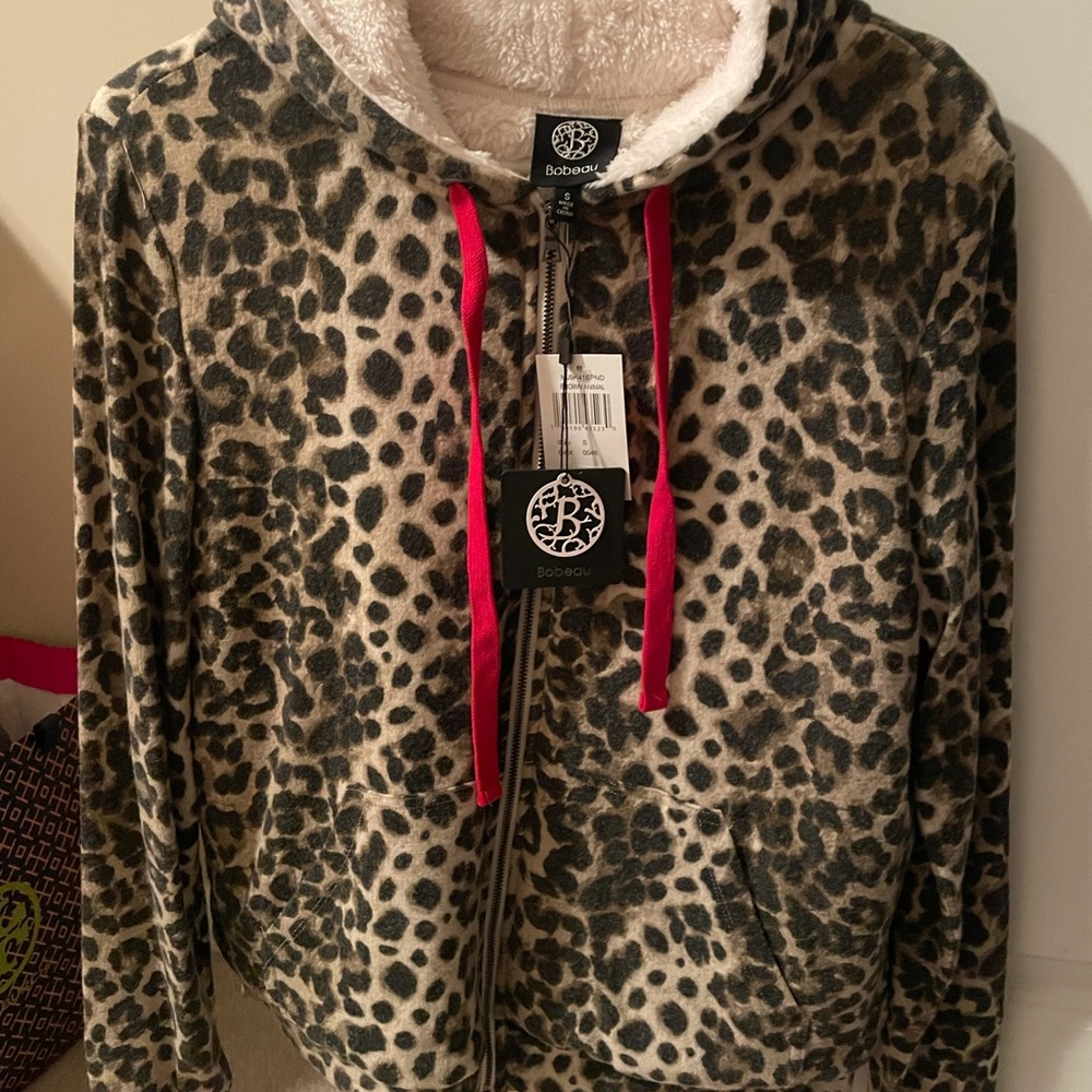Leopard print jacket with hood-brand new with tags from Nordstrom’s